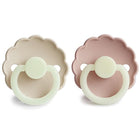 Frigg Siliconen Fopspenen Daisy Night Cream/Blush - Set Van 2