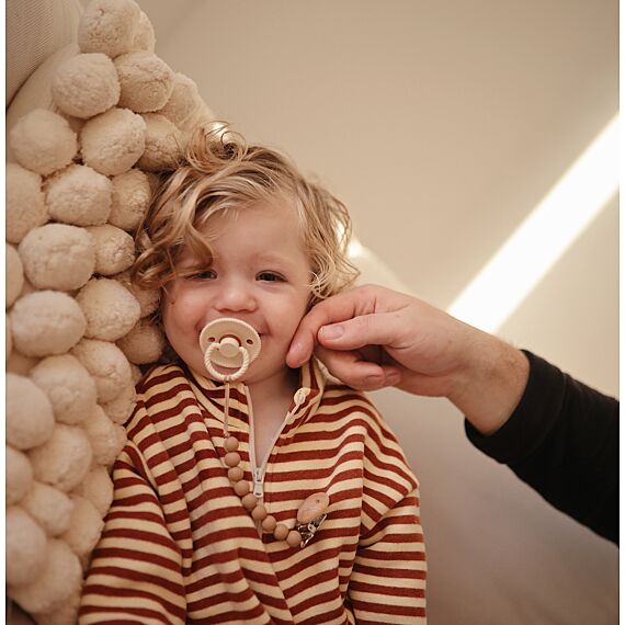 Frigg Rope Fopspenen Siliconen Cream/Sage - Set Van 2 - Fopspeentjes Frigg - In den Olifant