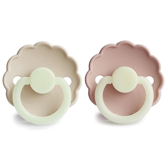 Frigg Siliconen Fopspenen Daisy Night Cream/Blush - Set Van 2 - Fopspeentjes Frigg - In den Olifant