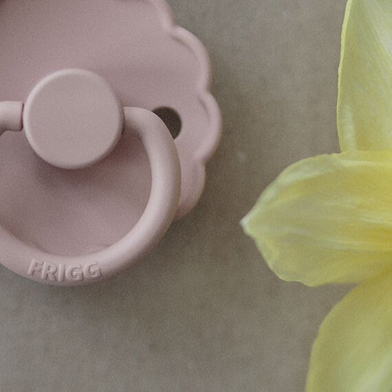 Frigg Daisy Bloom Fopspenen Siliconen Baby Pink/Soft Lilac - Set Van 2