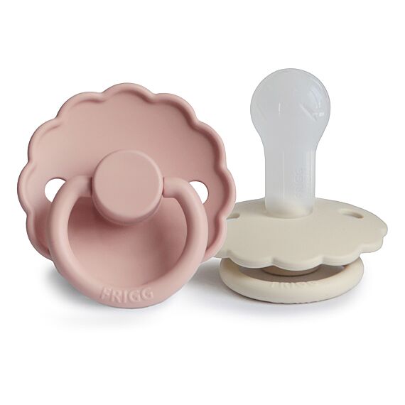 Frigg Daisy Fopspenen Siliconen Blush/Cream - Set Van 2