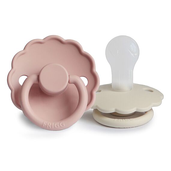 Frigg Daisy Fopspenen Siliconen Blush/Cream - Set Van 2