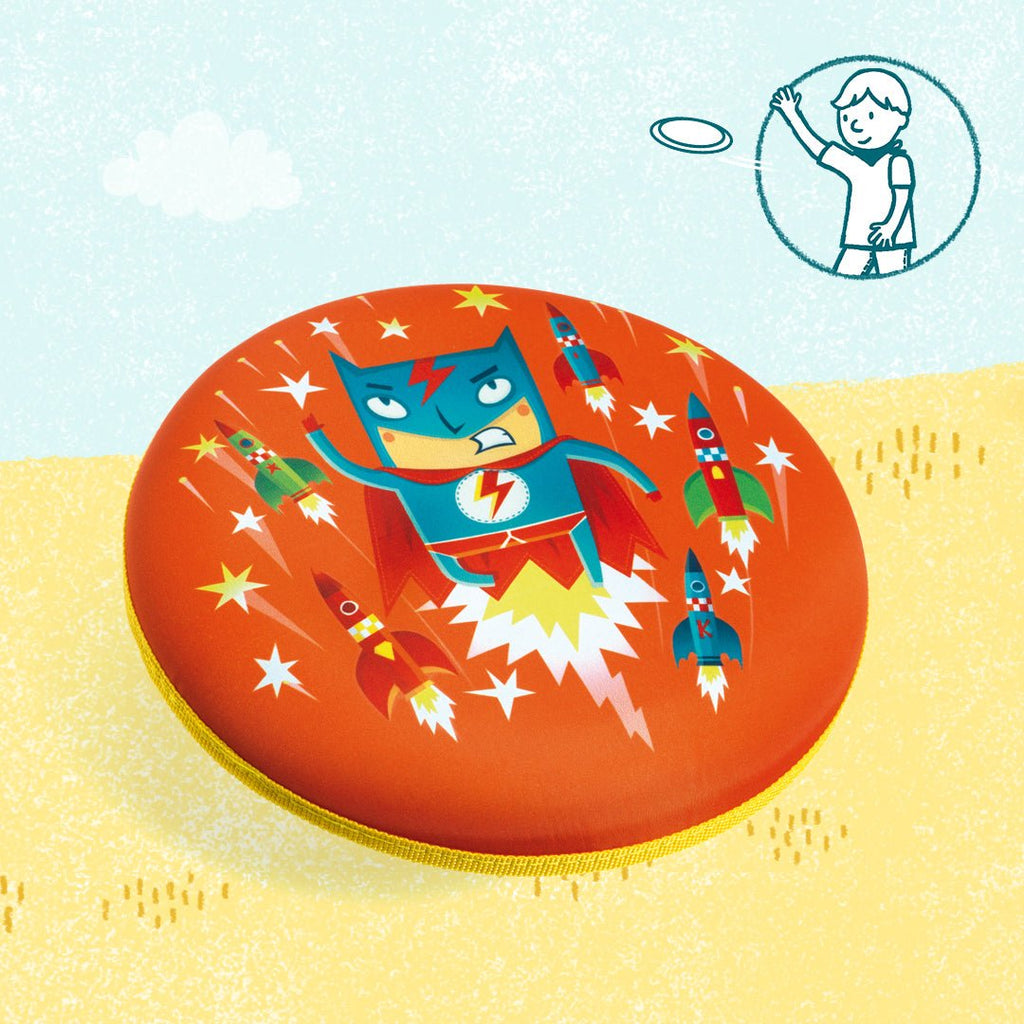 Frisbee Flying Hero - Actief buitenspeelgoed Djeco - In den Olifant