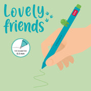 Gel Pen With Animal Decoration - Lovely Friends - Dino - Schrijfwaren Legami - In den Olifant