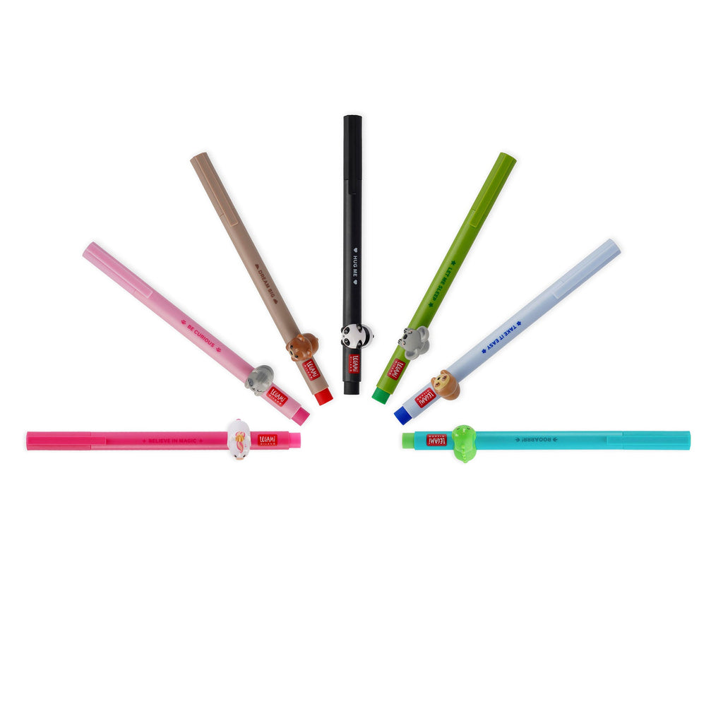 Gel Pen With Animal Decoration - Lovely Friends - Dino - Schrijfwaren Legami - In den Olifant