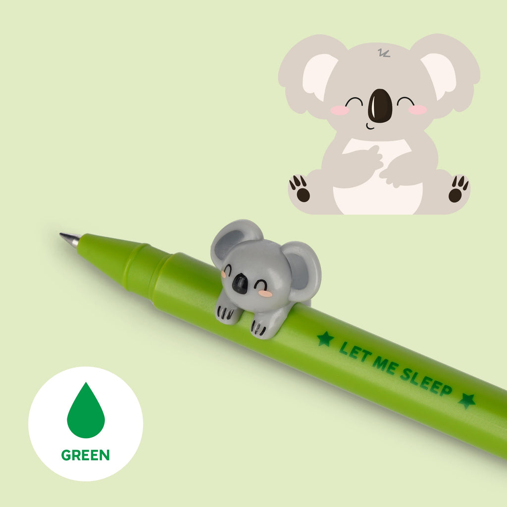 Gel Pen With Animal Decoration - Lovely Friends - Koala - Schrijfwaren Legami - In den Olifant