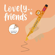 Gel Pen With Animal Decoration Lovely Friends - Lion - Schrijfwaren Legami - In den Olifant