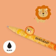 Gel Pen With Animal Decoration Lovely Friends - Lion - Schrijfwaren Legami - In den Olifant