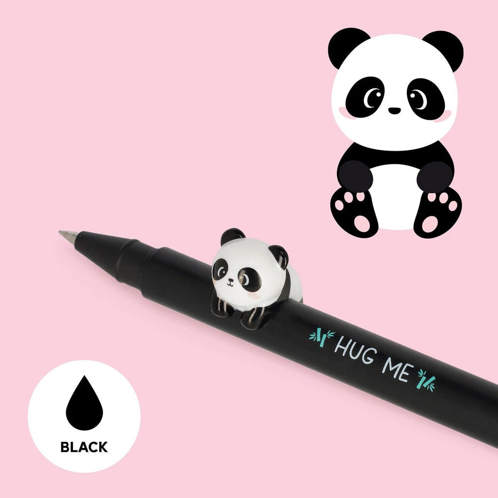 Gel Pen With Animal Decoration Lovely Friends - Panda - Schrijfwaren Legami - In den Olifant