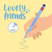 Gel Pen With Animal Decoration - Lovely Friends - Sloth - Schrijfwaren Legami - In den Olifant