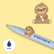 Gel Pen With Animal Decoration - Lovely Friends - Sloth - Schrijfwaren Legami - In den Olifant