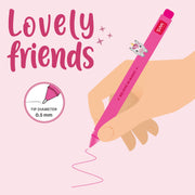 Gel Pen With Animal Decoration - Lovely Friends - Unicorn - Schrijfwaren Legami - In den Olifant