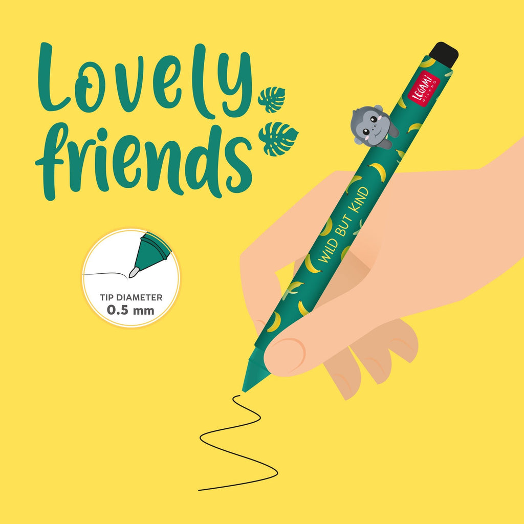 Gelpen Lovely Friends - Gorilla - Schrijfwaren Legami - In den Olifant
