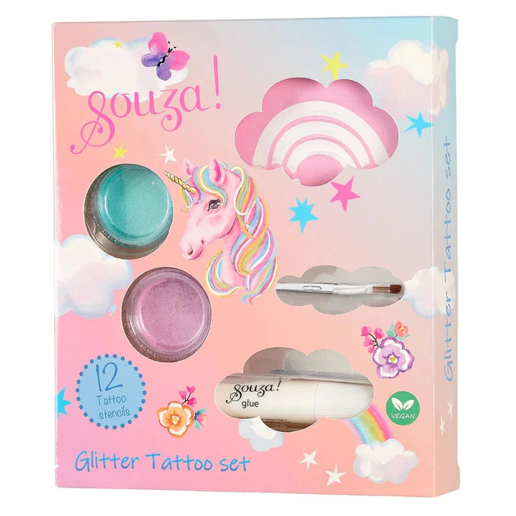 Glitter Tattoo Set Unicorn - Kinderschmink en tattoos Souza for kids - In den Olifant