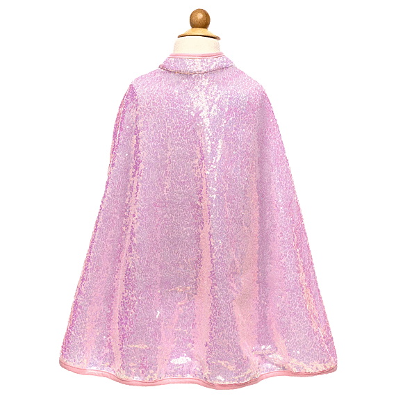 Glitter Verkleedcape - Pink Sequins Cape - Verkleedcapes Great Pretenders - In den Olifant