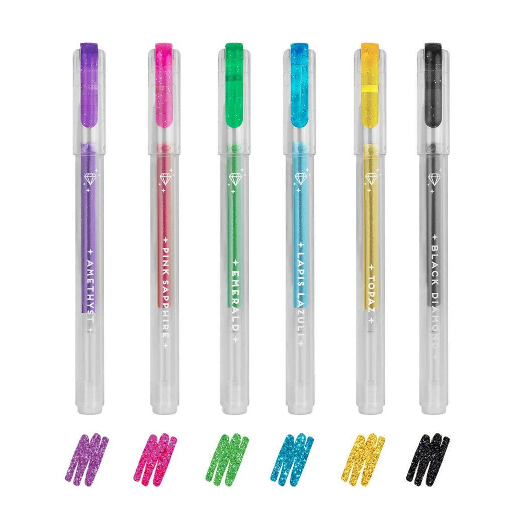 Glitterpennen Set Of 6 Mini Gel Pens Spring Is In The Air - Pastel Colours - Schrijfwaren Legami - In den Olifant