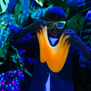 Glow in the dark slijm Jiggly Fluo Glow oranje - 430 g - Sensorisch speelgoed Tuban - In den Olifant