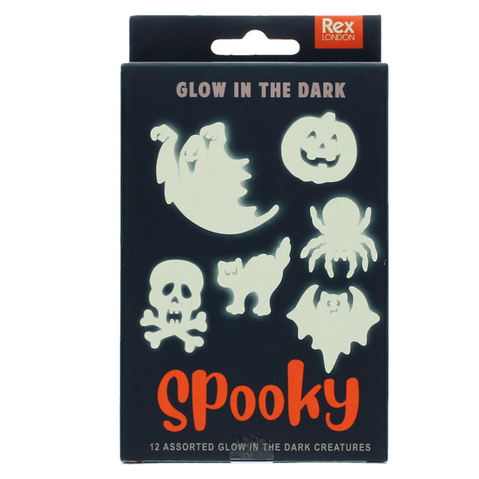 Glow in the dark stick - on shapes - Spooky - set van 12 - Muurdecoratie REX London - In den Olifant