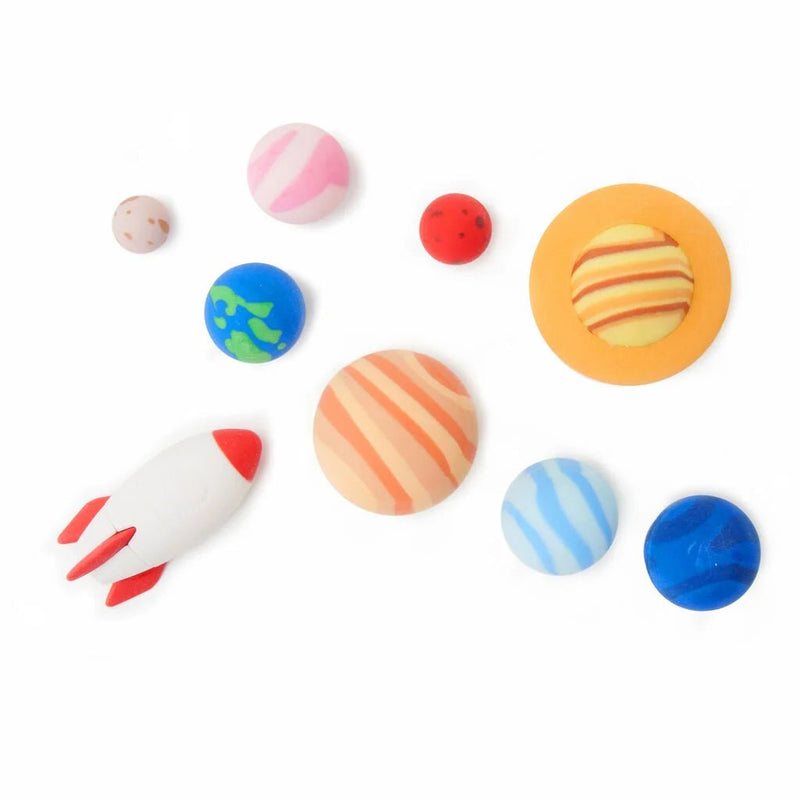 Gommen Solar System - set van 9 - Schrijfwaren Legami - In den Olifant