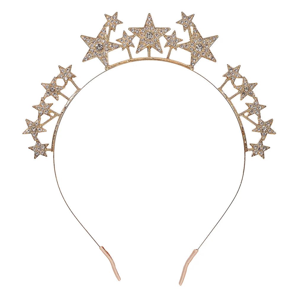 Gouden diadeem met sterren - Kate - Verkleedaccessoires Souza for kids - In den Olifant