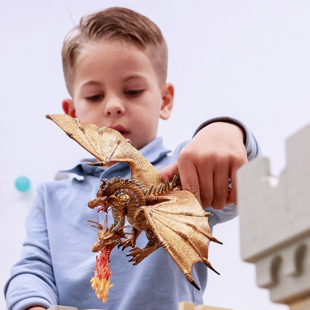 Gouden Tweekoppige Draak - Speelfiguren Papo - In den Olifant