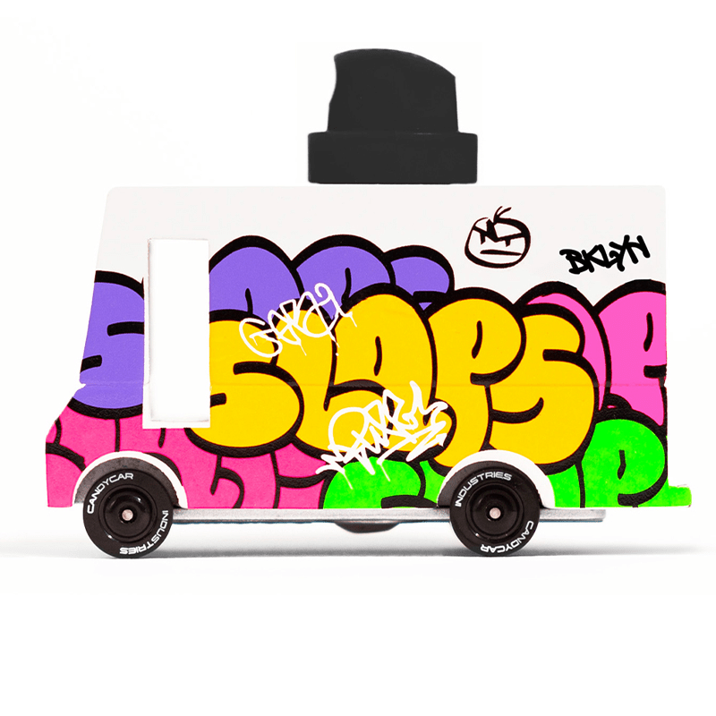 Graffiti Black (A807) 8,4X4,1X6,5Cm, Wooden Diecast, In Giftbox, - Speelvoertuigen Candycar - In den Olifant