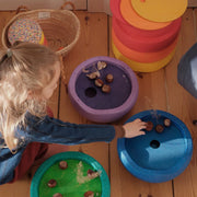 Grimms x Stapelstein® Set + Rolling Discs Cool Classic - Open ended speelgoed Stapelstein - In den Olifant