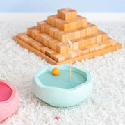 Grimms x Stapelstein® Set + Rolling Discs Cool Pastel - Open ended speelgoed Stapelstein - In den Olifant