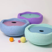 Grimms x Stapelstein® Set + Rolling Discs Cool Pastel - Open ended speelgoed Stapelstein - In den Olifant