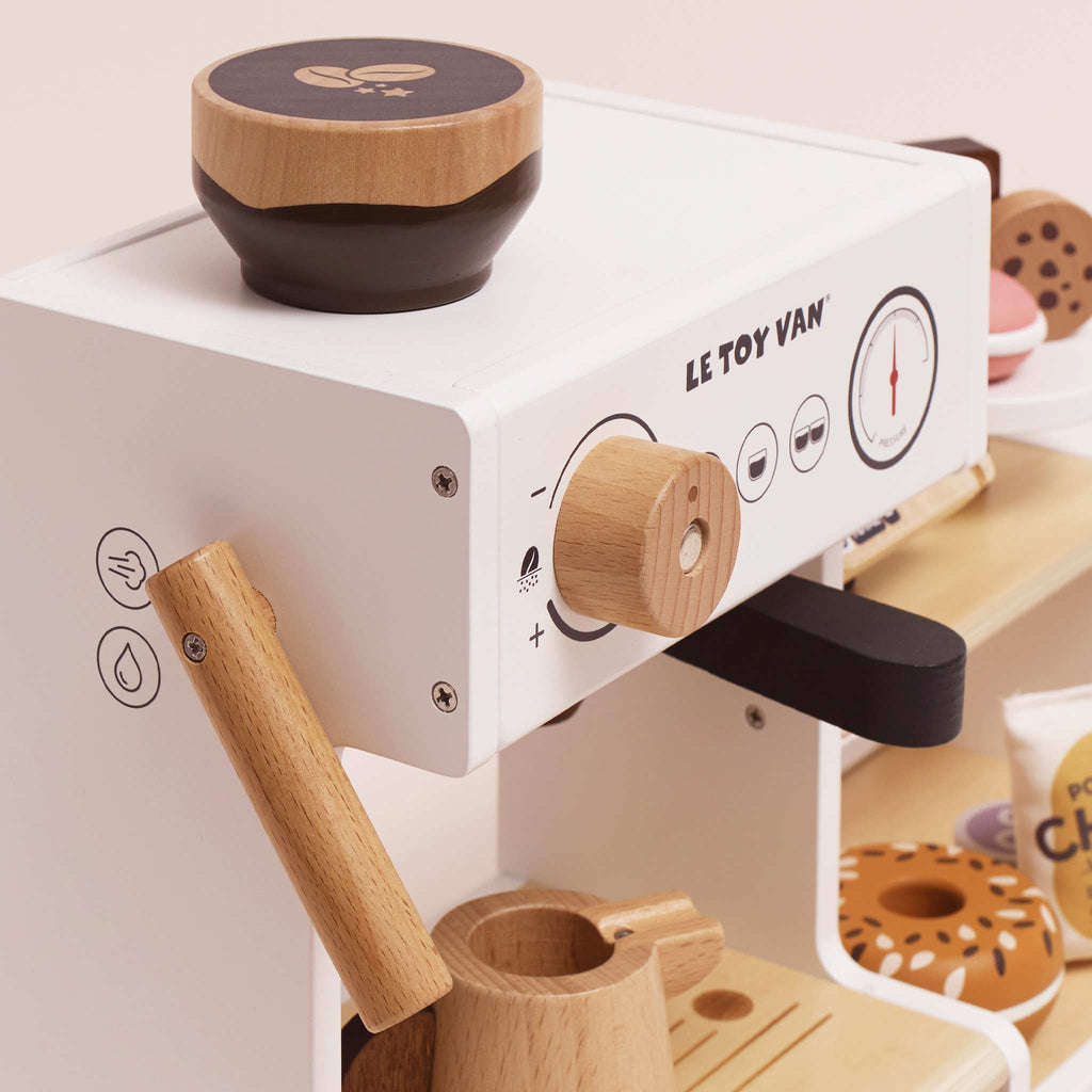 Grote houten koffiemachine - Barista Café Shop - Speelkeuken en winkeltje Le Toy Van - In den Olifant