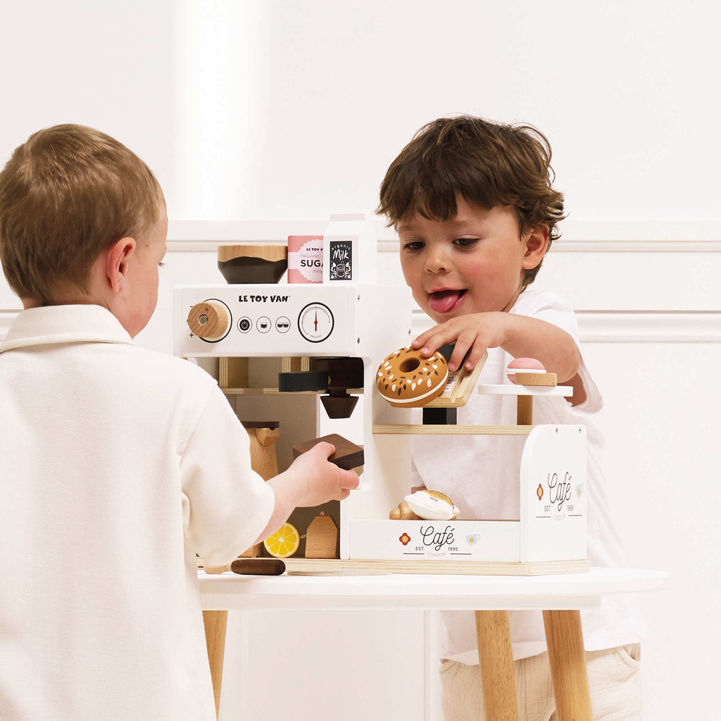 Grote houten koffiemachine - Barista Café Shop - Speelkeuken en winkeltje Le Toy Van - In den Olifant