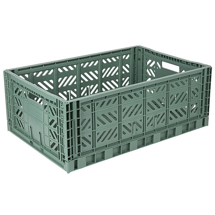 Grote Opbergmand Maxibox Foldable Crate Almond Green - 60 x 40 x 22 cm - Opbergers Aykasa - In den Olifant