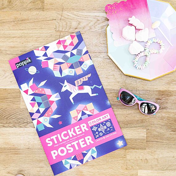 Grote Pixel Poster + 1000 Stickers Constellation | 7 - 12 Jaar - Stickers en stickersets Poppik - In den Olifant