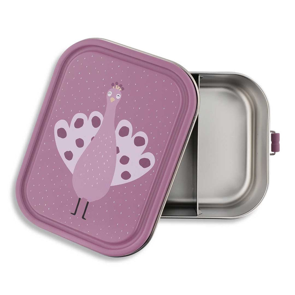 Grote RVS brooddoos - Mrs. Peacock - Lunchboxen en snackdoosjes Trixie - In den Olifant