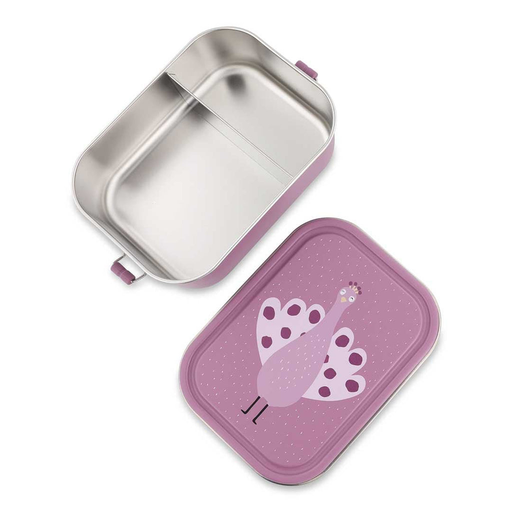 Grote RVS brooddoos - Mrs. Peacock - Lunchboxen en snackdoosjes Trixie - In den Olifant