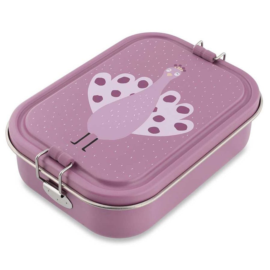 Grote RVS brooddoos - Mrs. Peacock - Lunchboxen en snackdoosjes Trixie - In den Olifant