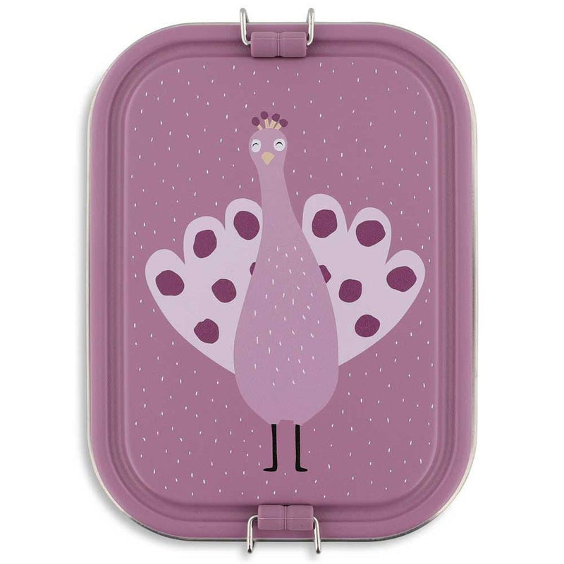 Grote RVS brooddoos - Mrs. Peacock - Lunchboxen en snackdoosjes Trixie - In den Olifant