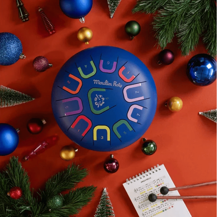 Grote tongtrommel Puce & Pilou - 24 cm - Muziekinstrumenten Moulin Roty - In den Olifant