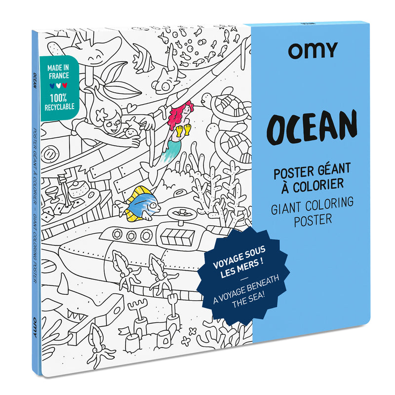 Grote kleurposter Giant Coloring Poster - Ocean