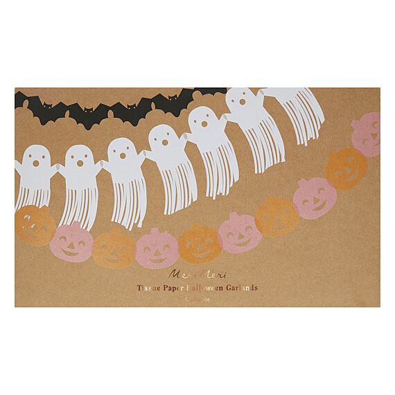 Papieren Slingers Tissue Paper Halloween Garlands - Set Van 3