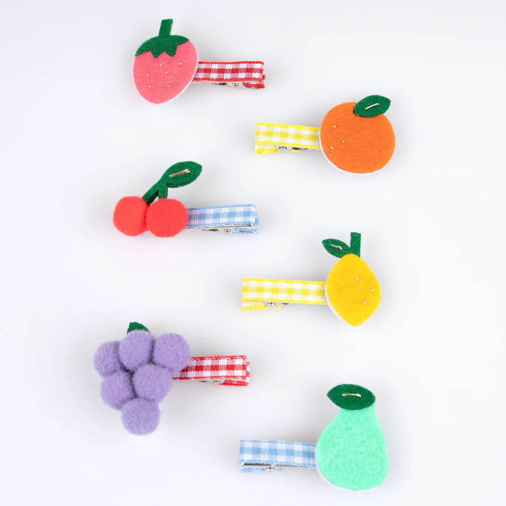 Haaraccessoires Fruit Hair Clips - set van 6 - Haarspeldjes en diadeems Meri Meri - In den Olifant