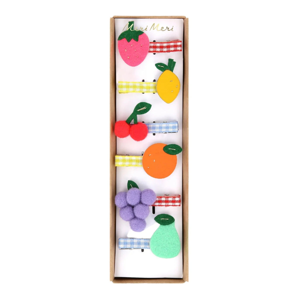 Haaraccessoires Fruit Hair Clips - set van 6 - Haarspeldjes en diadeems Meri Meri - In den Olifant