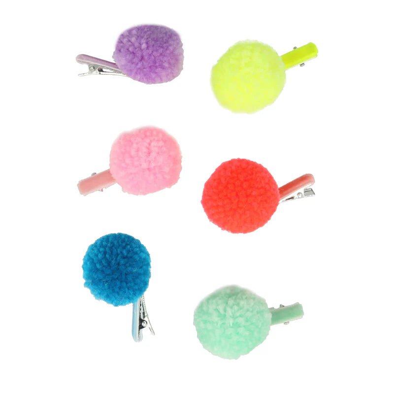 Haaraccessoires Unicorn Pompom Hair Clips - set van 6 - Haarspeldjes en diadeems Meri Meri - In den Olifant