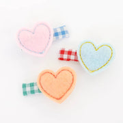 Haarspeldjes Felt Heart Hair Clips - set van 6 - Haarspeldjes en diadeems Meri Meri - In den Olifant