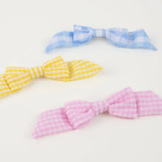 Haarstrikjes Gingham hair bows - set van 6 - Haarspeldjes en diadeems Meri Meri - In den Olifant