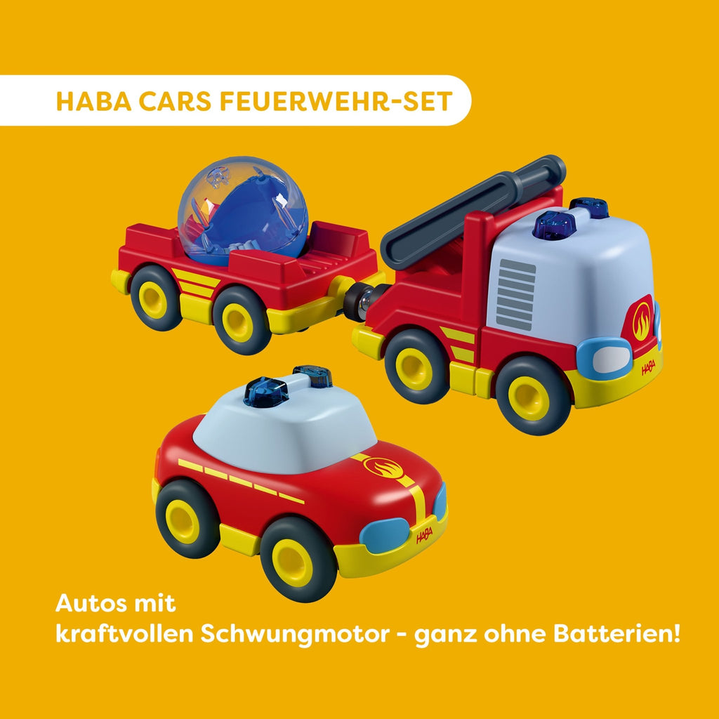 Haba Cars Brandweerset - set van 3 - Auto's en voertuigen Haba - In den Olifant