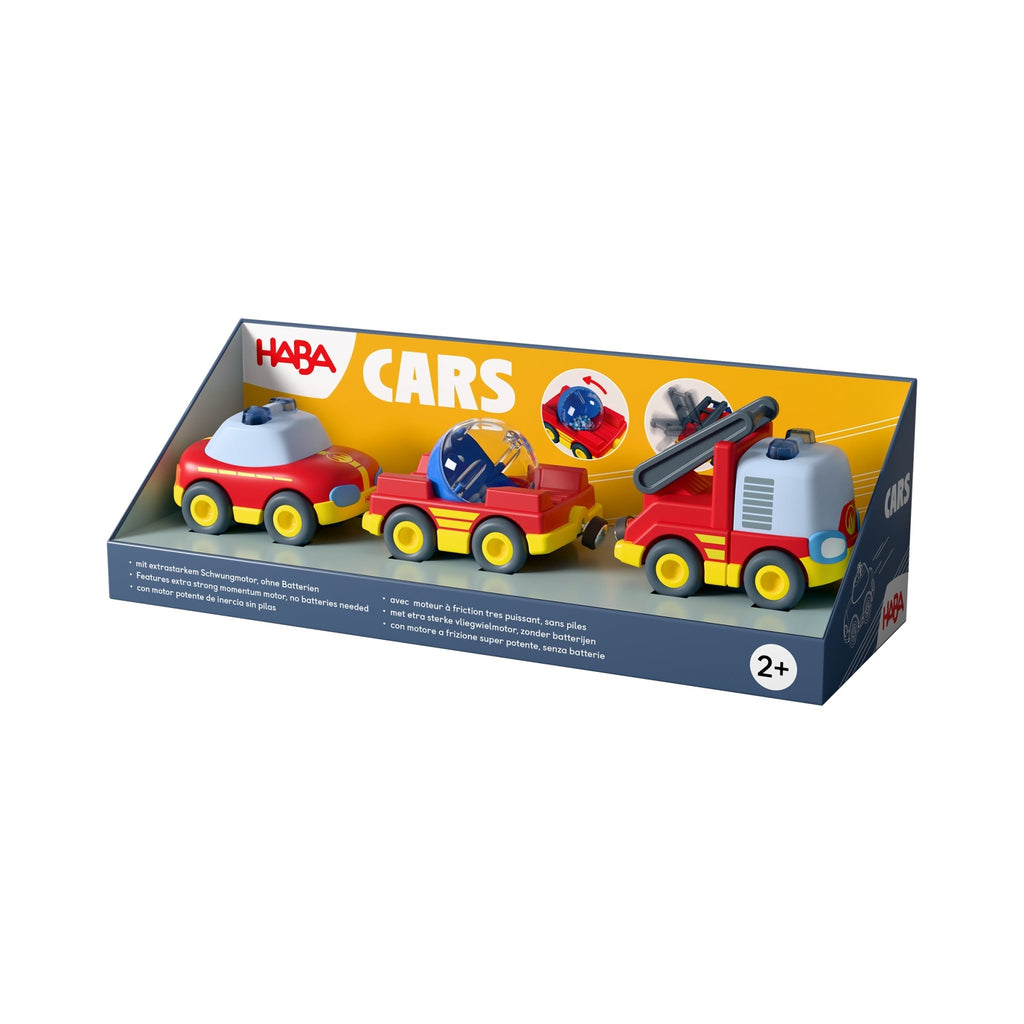 Haba Cars Brandweerset - set van 3 - Auto's en voertuigen Haba - In den Olifant