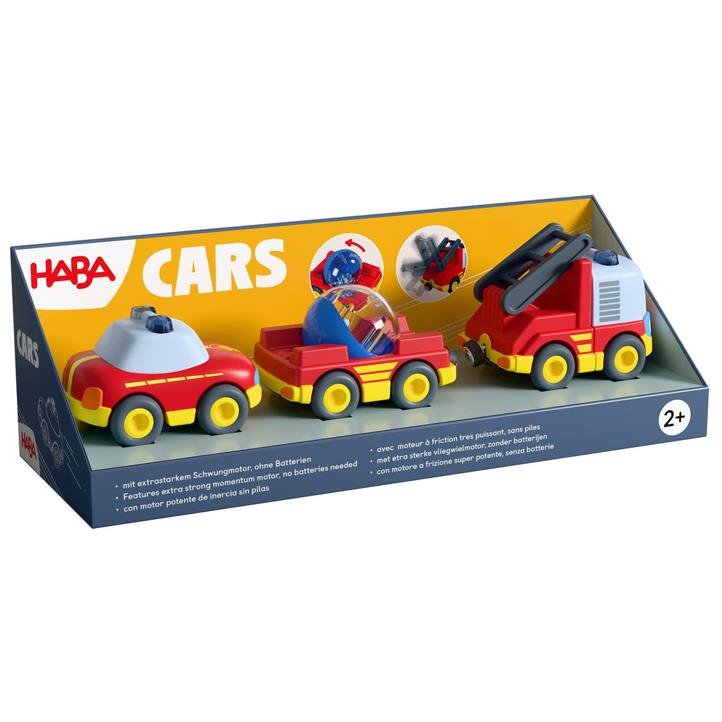 Haba Cars Brandweerset - set van 3 - Auto's en voertuigen Haba - In den Olifant