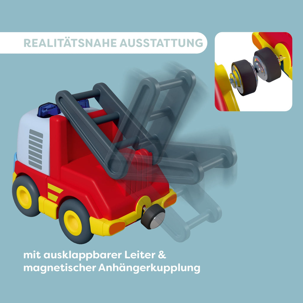 Haba Cars Brandweerset - set van 3 - Auto's en voertuigen Haba - In den Olifant