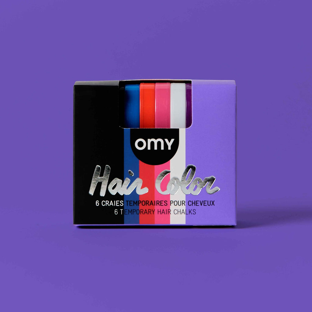 Hair Chalk Wicked - set van 6 haarkrijtjes - Kinderschmink en tattoos Omy - In den Olifant